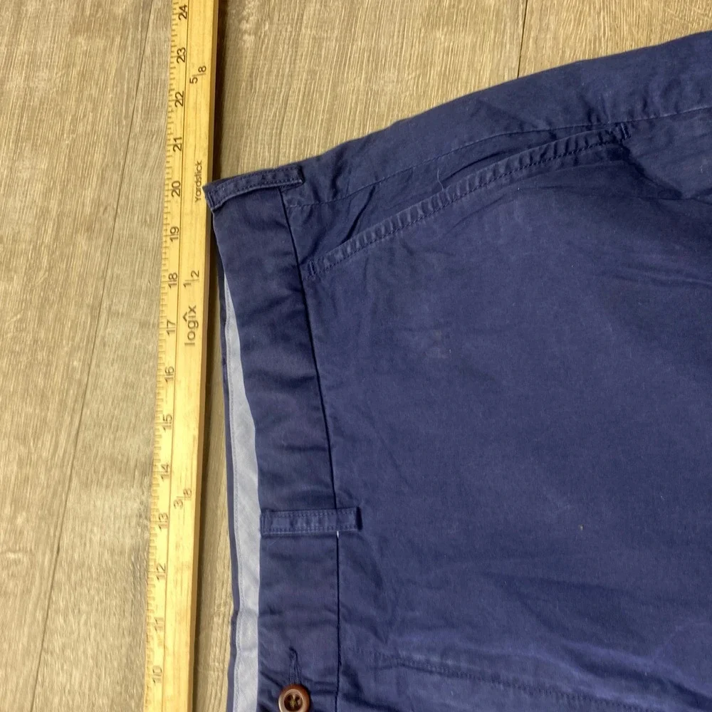 Polo Ralph Lauren Shorts Classic Fit Mens 40 Navy Blue Cotton‎ Chino Flat Front